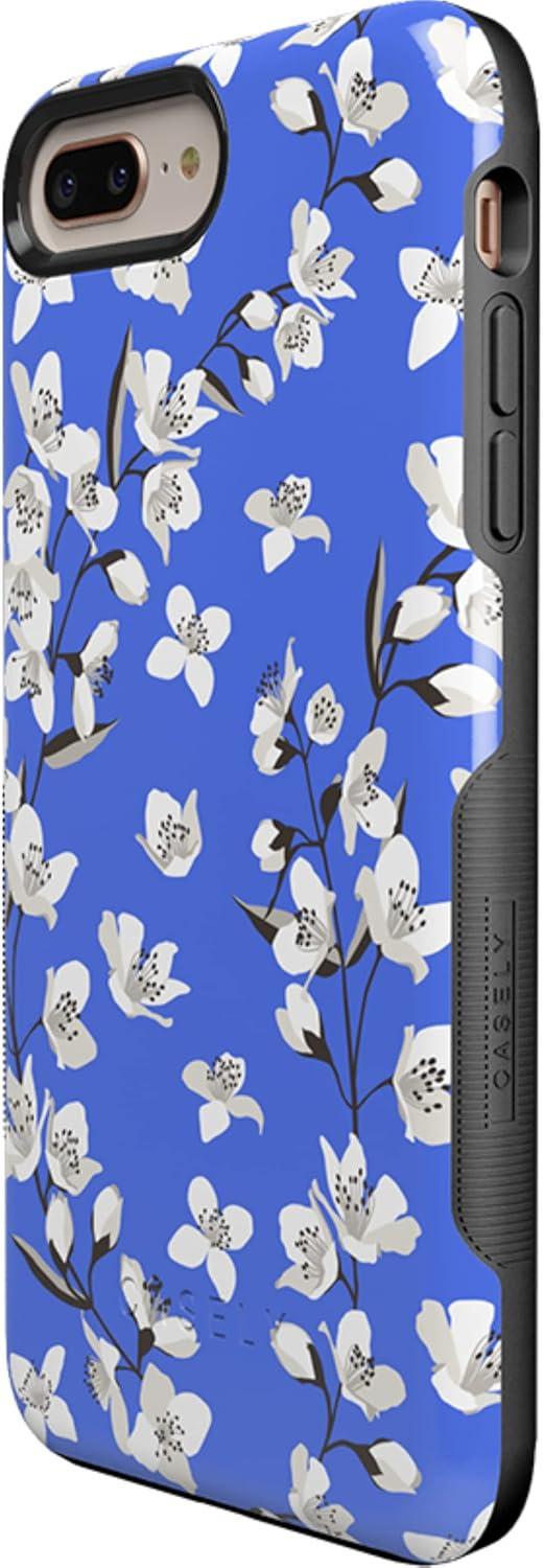 imageCasely iPhone 678 Plus Case Light Blue Skies Marble Clouds Bold Protective DesignBlue Cherry Blossom Floral