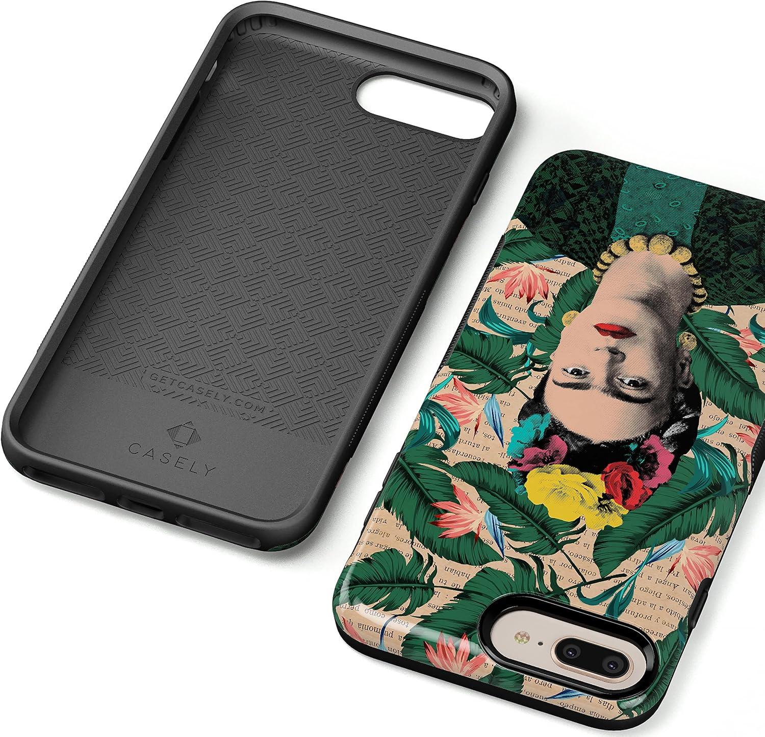 imageCasely iPhone 678 Plus Case Light Blue Skies Marble Clouds Bold Protective DesignFrida Kahlo Find Your Muse Portrait Floral