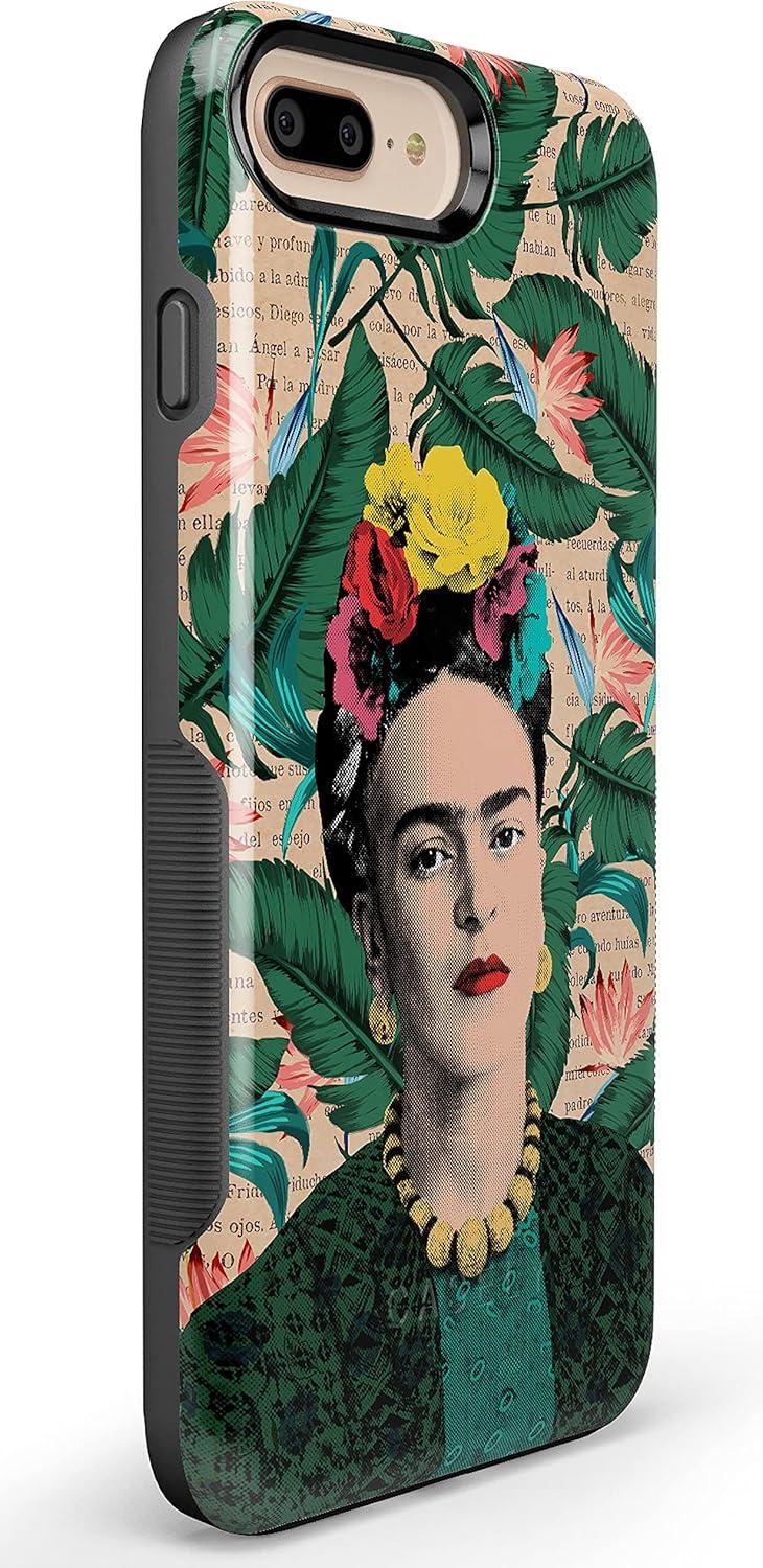 imageCasely iPhone 678 Plus Case Light Blue Skies Marble Clouds Bold Protective DesignFrida Kahlo Find Your Muse Portrait Floral
