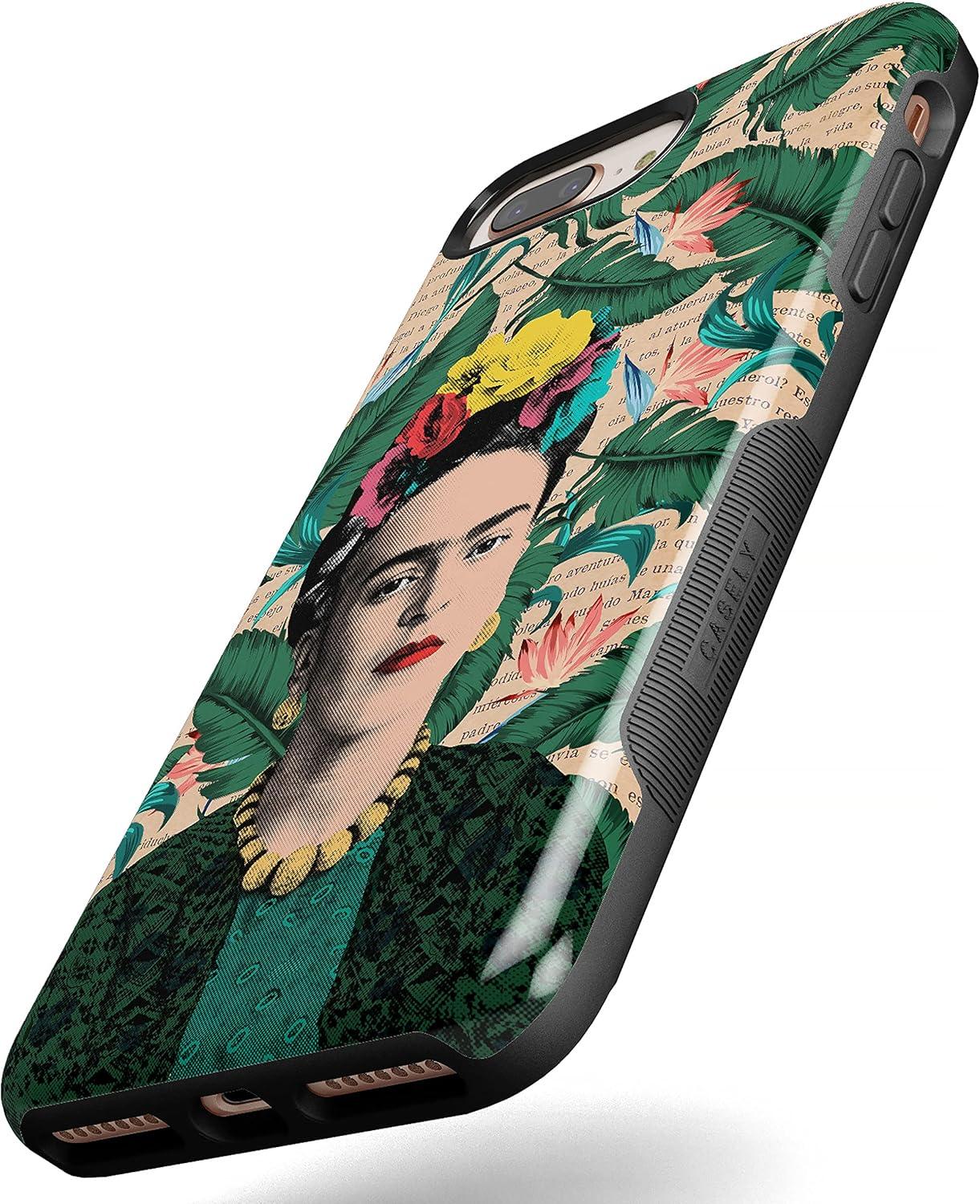 imageCasely iPhone 678 Plus Case Light Blue Skies Marble Clouds Bold Protective DesignFrida Kahlo Find Your Muse Portrait Floral