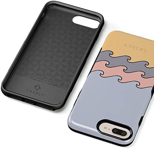 imageCasely iPhone 678 Plus Case Light Blue Skies Marble Clouds Bold Protective DesignHigh Tide Layered Ocean Waves