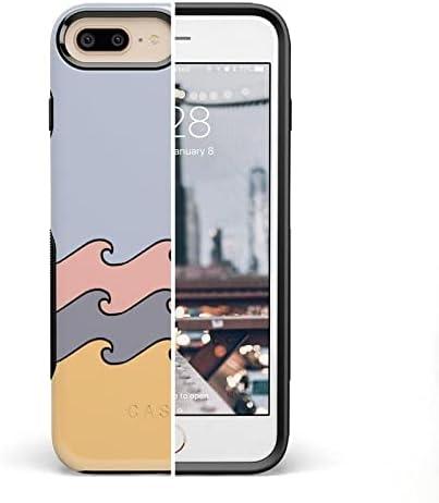 imageCasely iPhone 678 Plus Case Light Blue Skies Marble Clouds Bold Protective DesignHigh Tide Layered Ocean Waves
