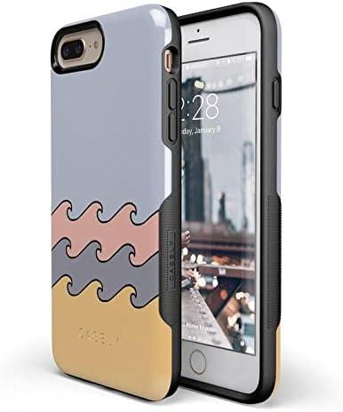 imageCasely iPhone 678 Plus Case Light Blue Skies Marble Clouds Bold Protective DesignHigh Tide Layered Ocean Waves
