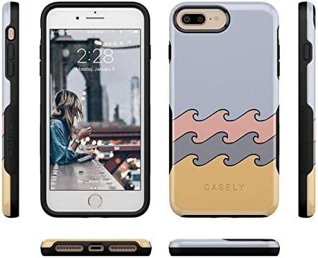 imageCasely iPhone 678 Plus Case Light Blue Skies Marble Clouds Bold Protective DesignHigh Tide Layered Ocean Waves