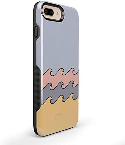 imageCasely iPhone 678 Plus Case Light Blue Skies Marble Clouds Bold Protective DesignHigh Tide Layered Ocean Waves