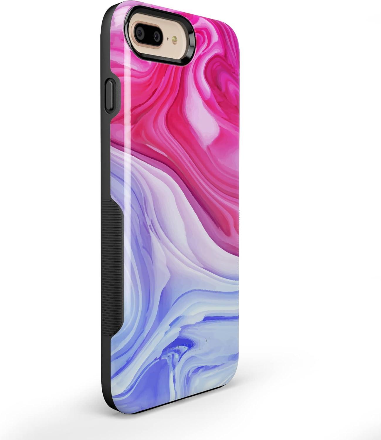 imageCasely iPhone 678 Plus Case Light Blue Skies Marble Clouds Bold Protective DesignLand Sea Marble Swirl