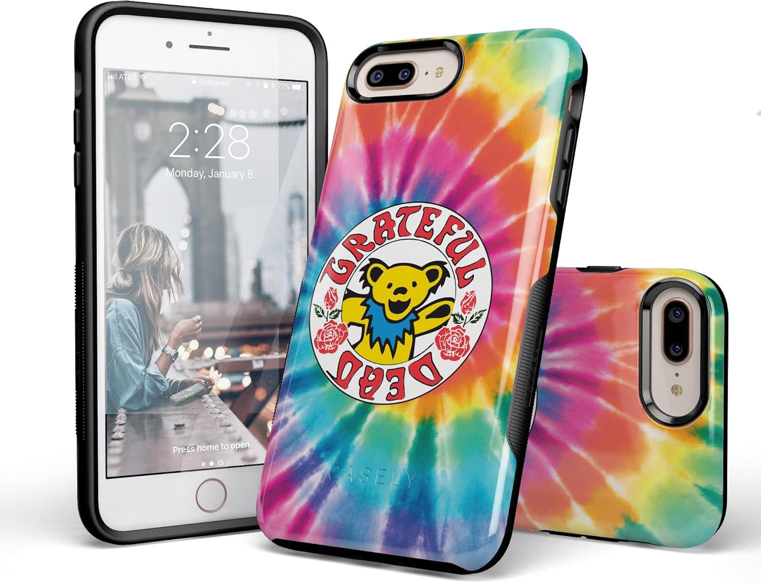 imageCasely iPhone 678 Plus Case Light Blue Skies Marble Clouds Bold Protective DesignOn Tour Grateful Dead Tie Dye Sticker