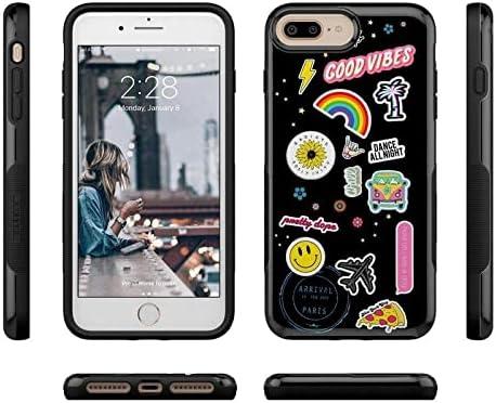 imageCasely iPhone 678 Plus Case Light Blue Skies Marble Clouds Bold Protective DesignStuck on U Festival Sticker Floral