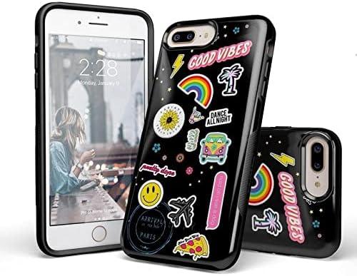 imageCasely iPhone 678 Plus Case Light Blue Skies Marble Clouds Bold Protective DesignStuck on U Festival Sticker Floral