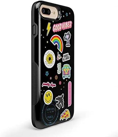 imageCasely iPhone 678 Plus Case Light Blue Skies Marble Clouds Bold Protective DesignStuck on U Festival Sticker Floral