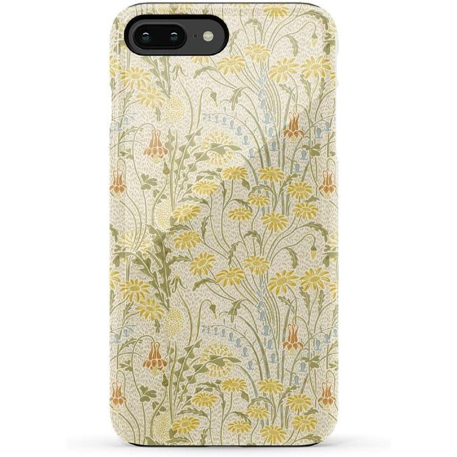 imageCasely iPhone 678 Plus Case Light Blue Skies Marble Clouds Bold Protective DesignBoho Blooms Golden Floral