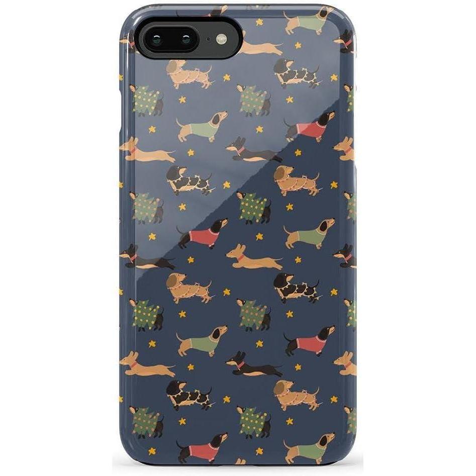 imageCasely iPhone 678 Plus Case  Light Blue Skies  Marble Clouds  Bold Protective DesignDashing Doxies  Dachshund Dog