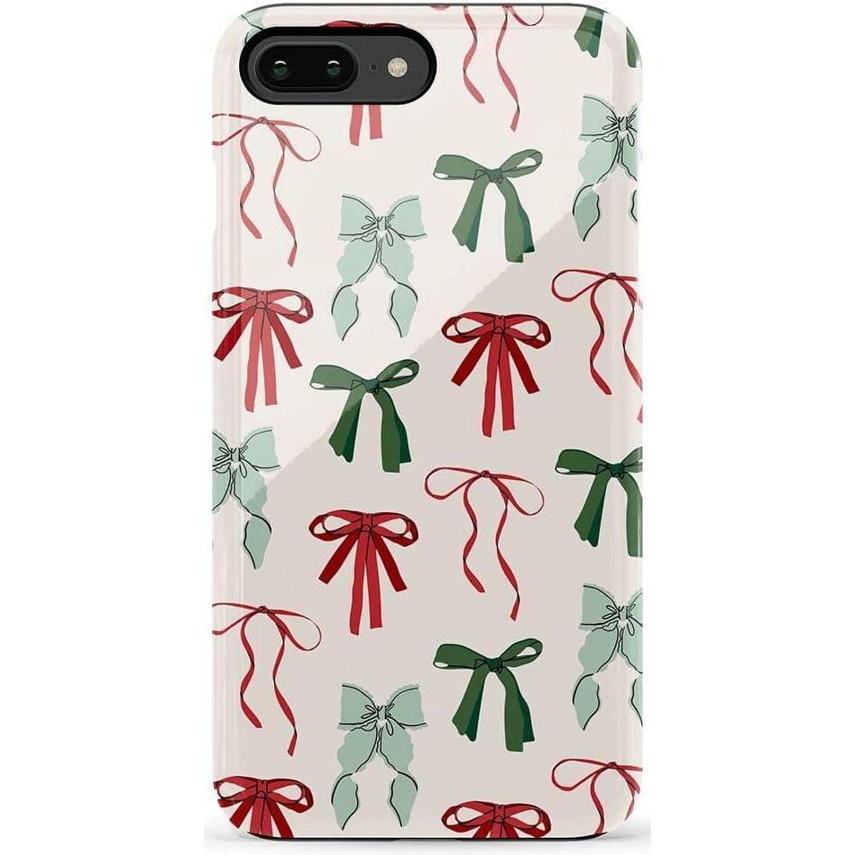imageCasely iPhone 678 Plus Case  Light Blue Skies  Marble Clouds  Bold Protective DesignFestive Girlie  Holiday Bows
