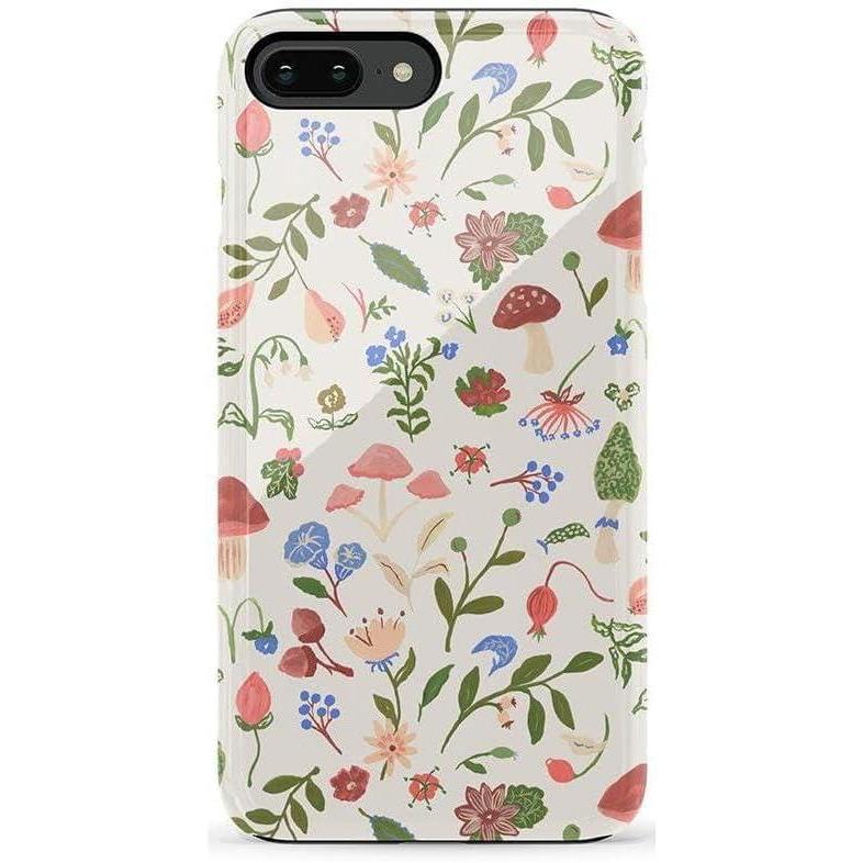 imageCasely iPhone 678 Plus Case Light Blue Skies Marble Clouds Bold Protective DesignGarden Party Mushroom Floral
