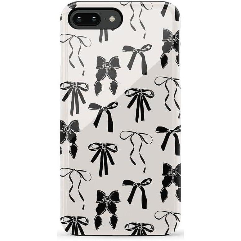 imageCasely iPhone 678 Plus Case Light Blue Skies Marble Clouds Bold Protective DesignGoth Girlie Black Bows