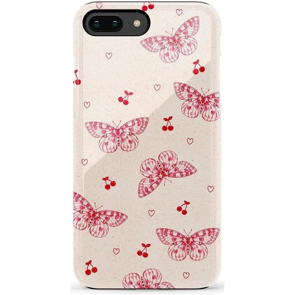 imageCasely iPhone 678 Plus Case  Light Blue Skies  Marble Clouds  Bold Protective DesignHeart Flutters  Butterfly
