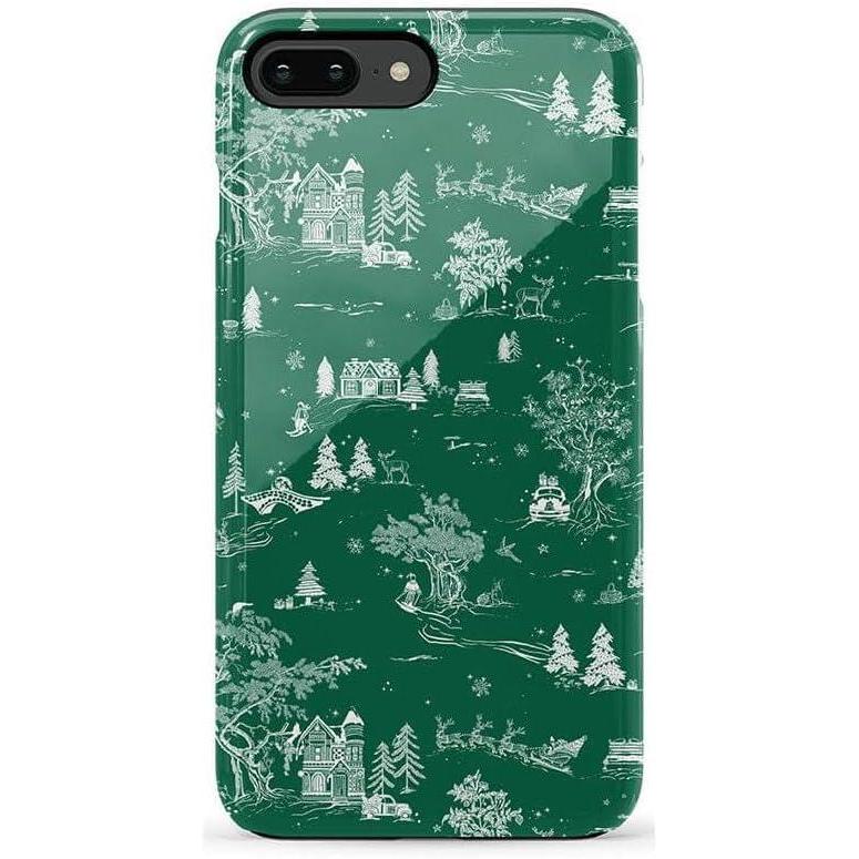 imageCasely iPhone 678 Plus Case Light Blue Skies Marble Clouds Bold Protective DesignHome for the Holidays Mountain Town