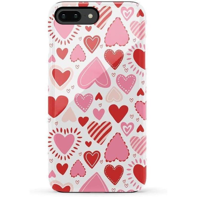 imageCasely iPhone 678 Plus Case  Light Blue Skies  Marble Clouds  Bold Protective DesignLove Struck  Heart Stickers