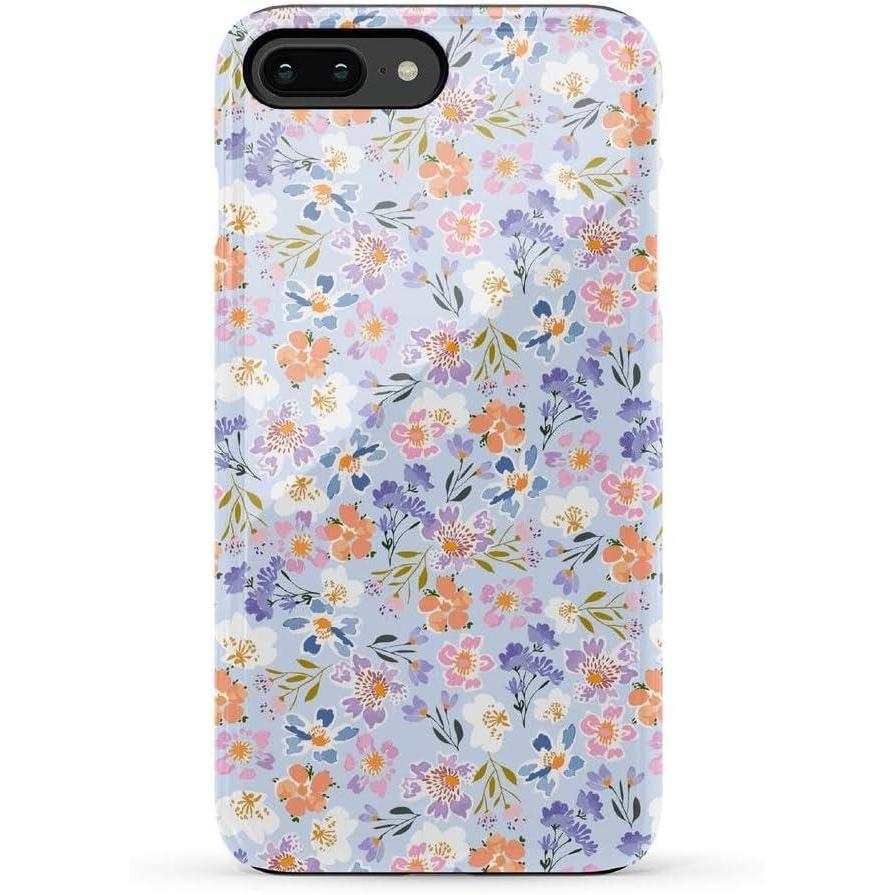 imageCasely iPhone 678 Plus Case Light Blue Skies Marble Clouds Bold Protective DesignPoppy Meadows Pastel Floral