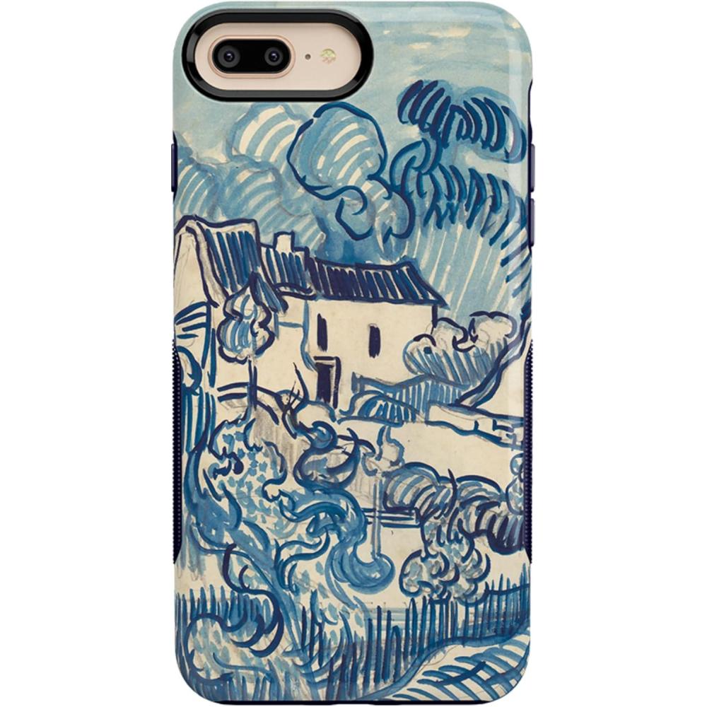 imageCasely iPhone 678 Plus Case  Light Blue Skies  Marble Clouds  Bold Protective DesignVan Gogh  Landscape With Houses