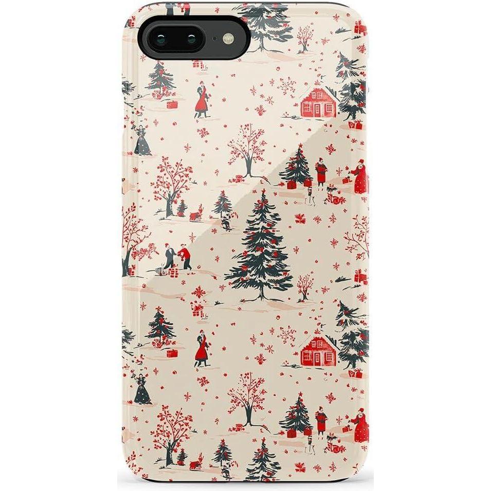 imageCasely iPhone 678 Plus Case  Light Blue Skies  Marble Clouds  Bold Protective DesignWinter Nostalgia  Vintage Holiday