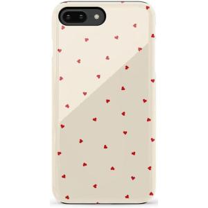 Casely iPhone 6/7/8 Plus Case | Light Blue Skies | Marble Clouds | Bold Protective Design(Be Mine | Tiny Hearts)