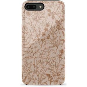 Casely iPhone 6/7/8 Plus Case | Light Blue Skies | Marble Clouds | Bold Protective Design(Beige Garden | Neutral Floral)