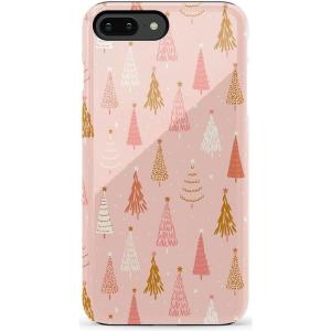 Casely iPhone 6/7/8 Plus Case | Light Blue Skies | Marble Clouds | Bold Protective Design(Bubblegum Forest | Christmas Tree)