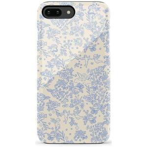 Casely iPhone 6/7/8 Plus Case | Light Blue Skies | Marble Clouds | Bold Protective Design(Cupid’s Canvas | Periwinkle Floral)
