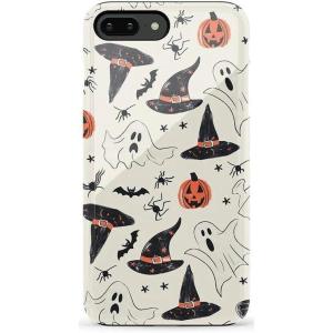 Casely iPhone 6/7/8 Plus Case | Light Blue Skies | Marble Clouds | Bold Protective Design(Feeling Witchy | Haunted Halloween)