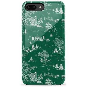 Casely iPhone 6/7/8 Plus Case | Light Blue Skies | Marble Clouds | Bold Protective Design(Home for the Holidays | Mountain Town)