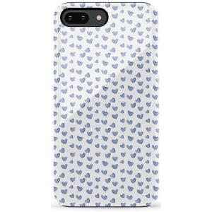 Casely iPhone 6/7/8 Plus Case | Light Blue Skies | Marble Clouds | Bold Protective Design(Lovebug | Blue Hearts)