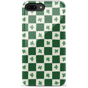 Casely iPhone 6/7/8 Plus Case | Light Blue Skies | Marble Clouds | Bold Protective Design(Lucky You | Shamrock)