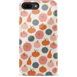Casely iPhone 6/7/8 Plus Case | Light Blue Skies | Marble Clouds | Bold Protective Design(Oh My Gourd | Pumpkin Patch)