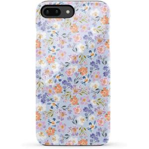 Casely iPhone 6/7/8 Plus Case | Light Blue Skies | Marble Clouds | Bold Protective Design(Poppy Meadows | Pastel Floral)