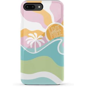 Casely iPhone 6/7/8 Plus Case | Light Blue Skies | Marble Clouds | Bold Protective Design(Pura Vida | Tropical Dreams)