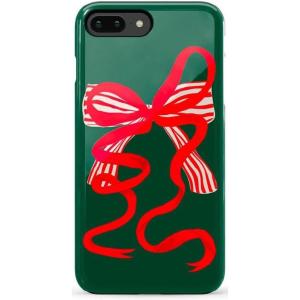 Casely iPhone 6/7/8 Plus Case | Light Blue Skies | Marble Clouds | Bold Protective Design(Santa’s Favorite | Holiday Bow)