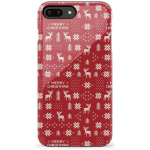 Casely iPhone 6/7/8 Plus Case | Light Blue Skies | Marble Clouds | Bold Protective Design(Stocking Stuffer | Christmas Knit)