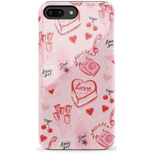 Casely iPhone 6/7/8 Plus Case | Light Blue Skies | Marble Clouds | Bold Protective Design(That’s Amore | Valentine’s)