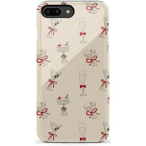 Casely iPhone 6/7/8 Plus Case | Light Blue Skies | Marble Clouds | Bold Protective Design(Tini | Kitty and Vibe Holiday)