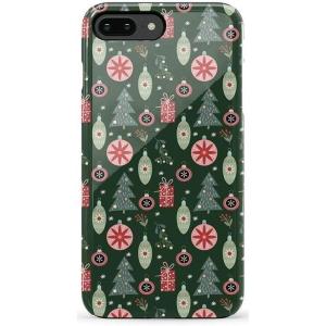 Casely iPhone 6/7/8 Plus Case | Light Blue Skies | Marble Clouds | Bold Protective Design(Tinsel Town | Christmas Ornament)