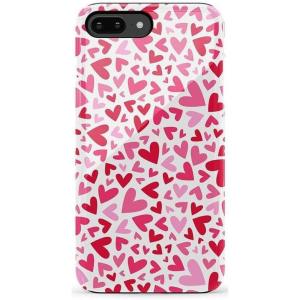 Casely iPhone 6/7/8 Plus Case | Light Blue Skies | Marble Clouds | Bold Protective Design(XOXO | Candy Hearts)
