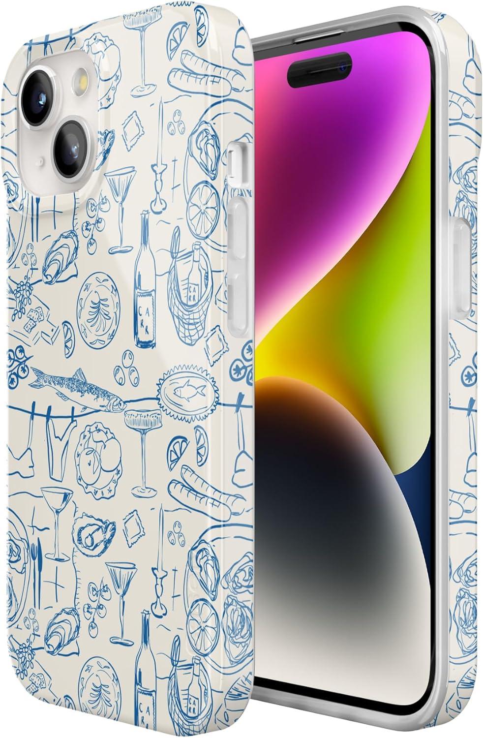 imageCasely iPhone 15 Plus Case Outside the Lines Crayola Marker Compatible with MagSafe Classic Ultra Slim DesignAmalfi Aperitivo Dolce Vita