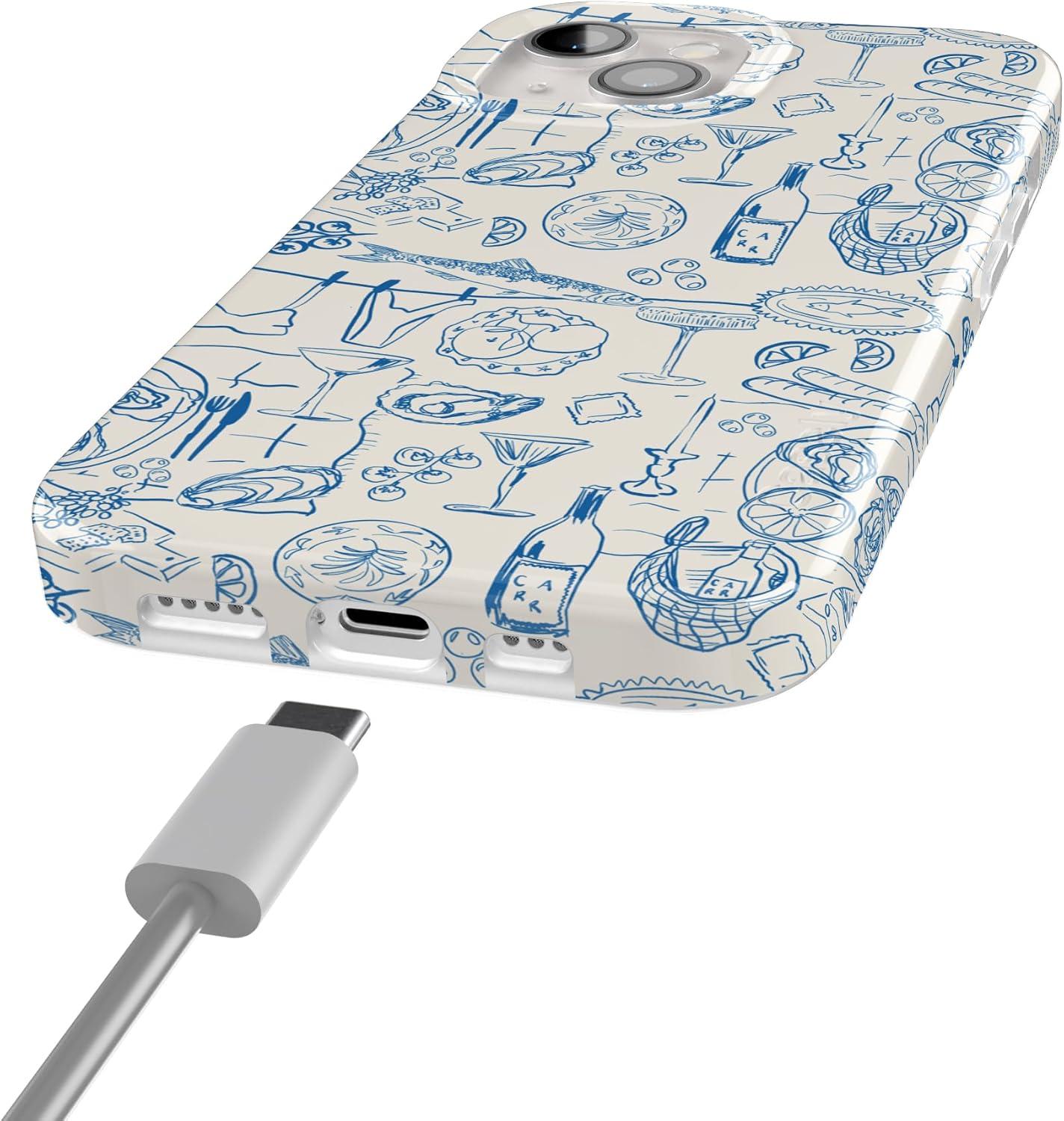 imageCasely iPhone 15 Plus Case Outside the Lines Crayola Marker Compatible with MagSafe Classic Ultra Slim DesignAmalfi Aperitivo Dolce Vita