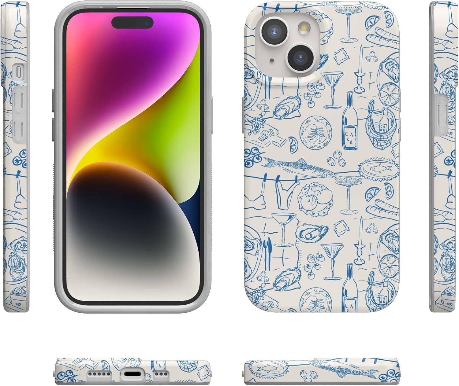 imageCasely iPhone 15 Plus Case Outside the Lines Crayola Marker Compatible with MagSafe Classic Ultra Slim DesignAmalfi Aperitivo Dolce Vita