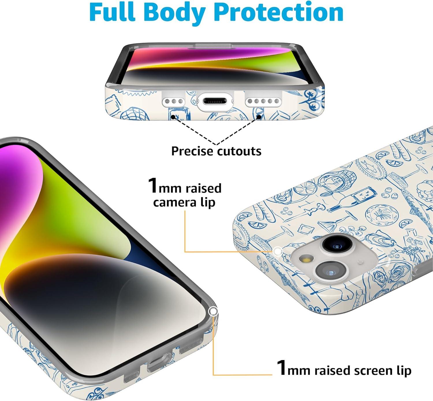 imageCasely iPhone 15 Plus Case Outside the Lines Crayola Marker Compatible with MagSafe Classic Ultra Slim DesignAmalfi Aperitivo Dolce Vita