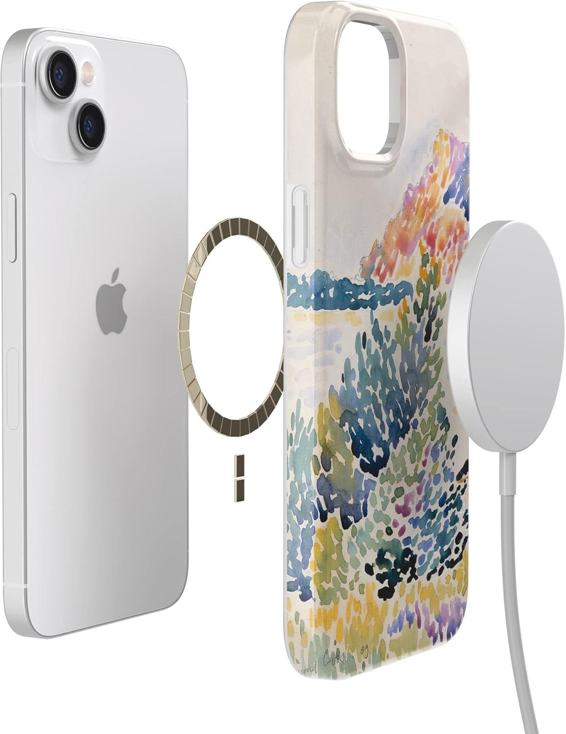 imageCasely iPhone 15 Plus Case Outside the Lines Crayola Marker Compatible with MagSafe Classic Ultra Slim DesignCalm Waters The Met Museum