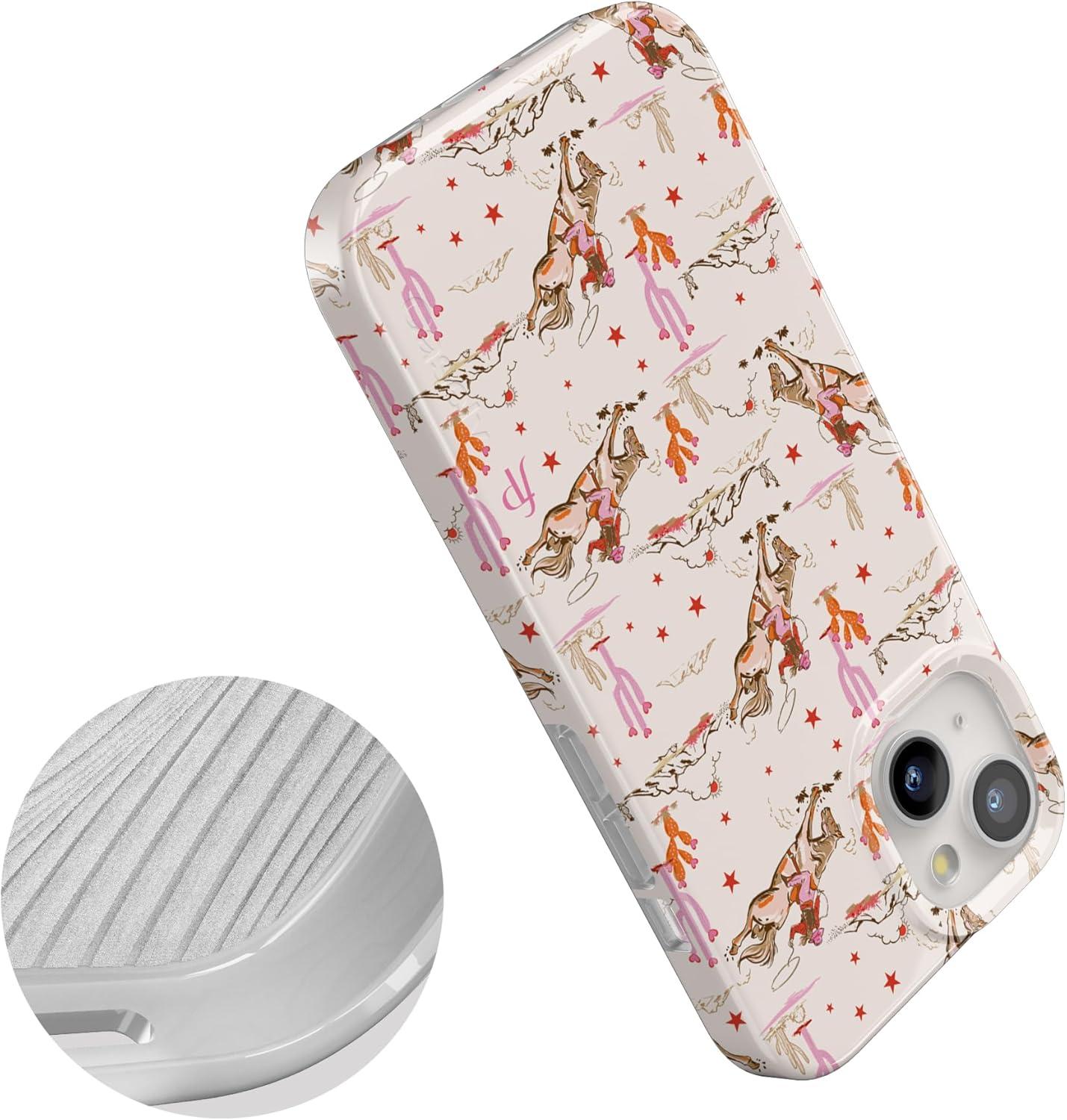 imageCasely iPhone 15 Plus Case Outside the Lines Crayola Marker Compatible with MagSafe Classic Ultra Slim DesignCowgirl Canyon FashionPass x Casely