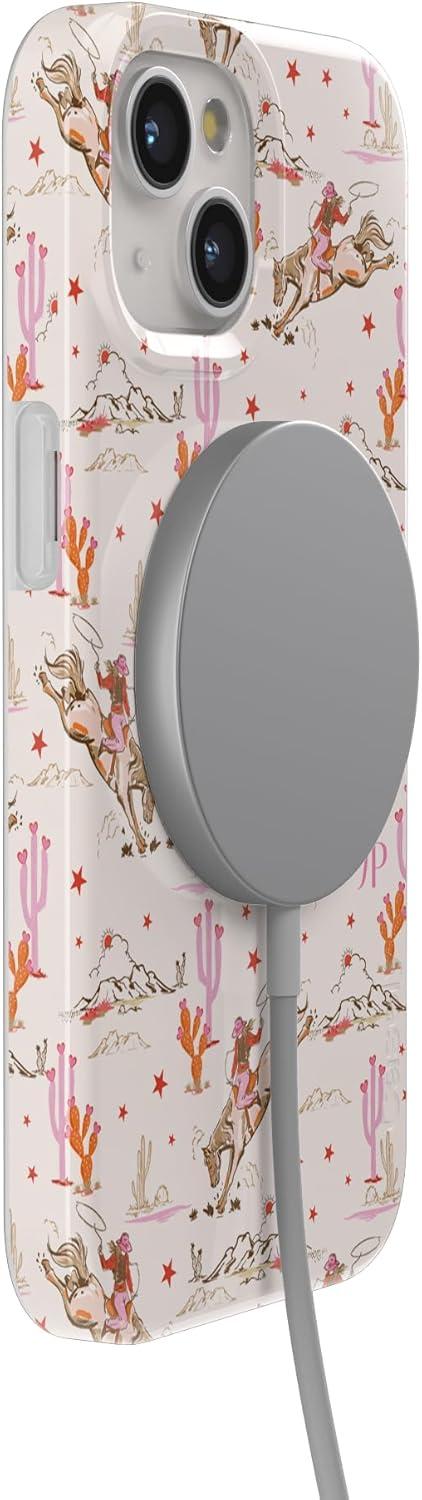 imageCasely iPhone 15 Plus Case Outside the Lines Crayola Marker Compatible with MagSafe Classic Ultra Slim DesignCowgirl Canyon FashionPass x Casely