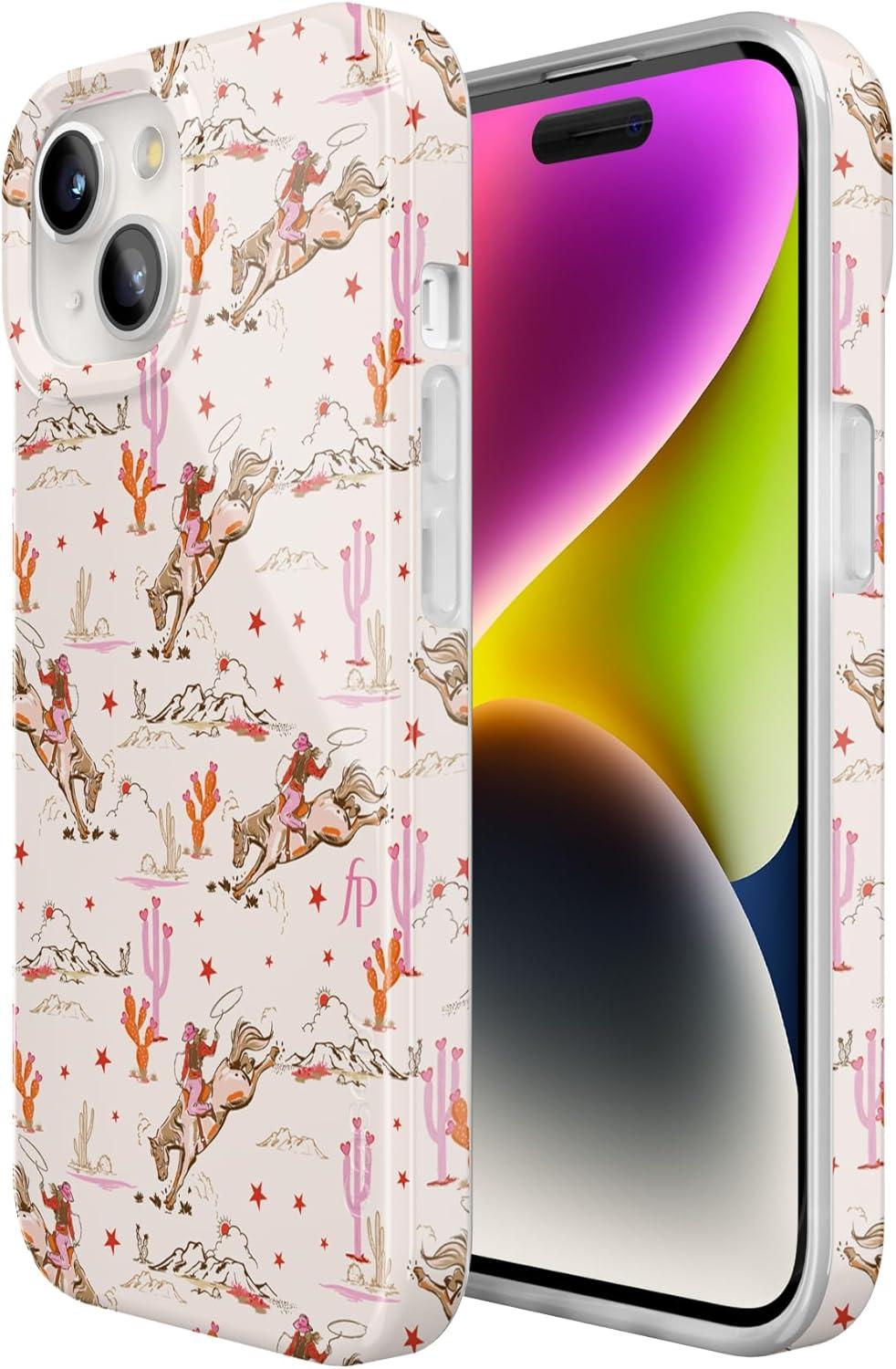 imageCasely iPhone 15 Plus Case Outside the Lines Crayola Marker Compatible with MagSafe Classic Ultra Slim DesignCowgirl Canyon FashionPass x Casely